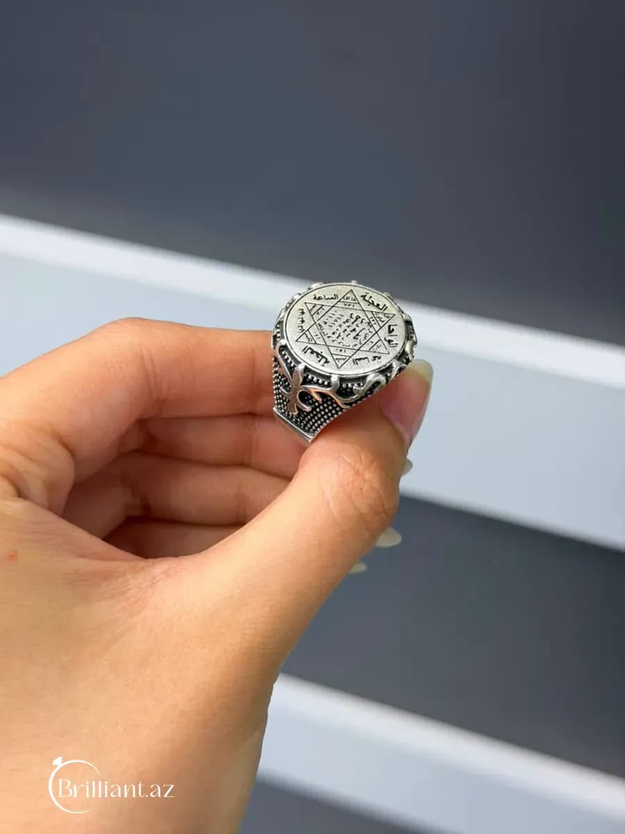Silver men's ring - Arabic script